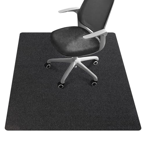 Office Chair Mat - for Hardwood Floors, Large Non-Slip Easy-Clean Floor Protection Blanket (Black, “48 x 36in”). - color: Black, size: 48×36inch