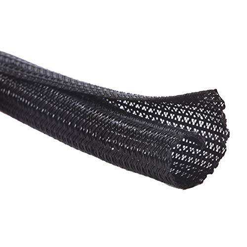 Alex Tech 25ft - 1/8 inch Cord Protector Wire Loom Tubing Cable Sleeve Split Sleeving For USB Cable Power Cord Audio Video Cable – Protect Cat From Chewing Cords - Black - color: Black, size: 1/8"-25ft