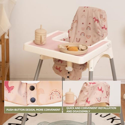 High Chair Pad, for Baby High Chair Cushion Compatible with IKEA Antilop Soft and Comfortable Seat Cover Replacement Easy to Clean, DJ Pink - color: Pink