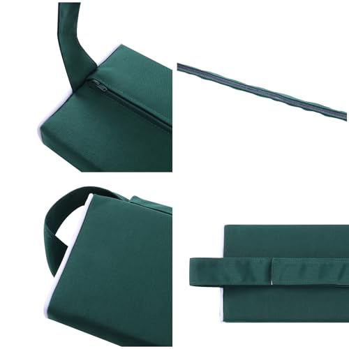 Enipate Outdoor Chaise Lounge Head Pillow, Pack of 2 Water Resistant Headrest Pillows with Elastic Band for Pool Patio Chairs - color: Green
