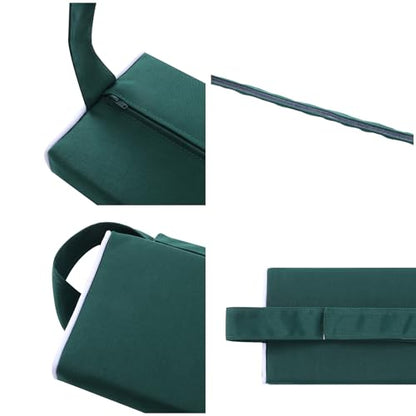 Enipate Outdoor Chaise Lounge Head Pillow, Pack of 2 Water Resistant Headrest Pillows with Elastic Band for Pool Patio Chairs - color: Green
