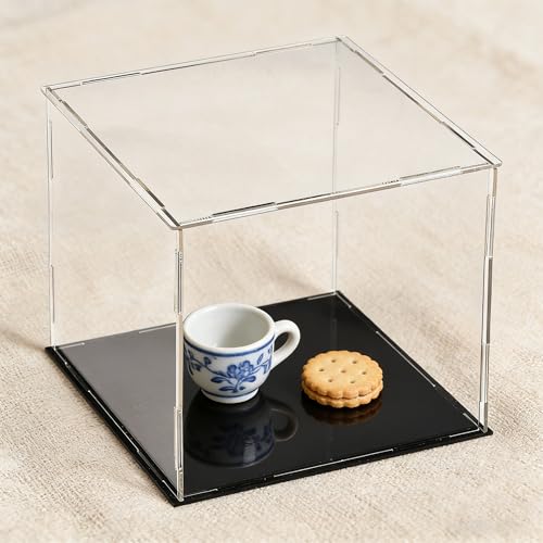 uxcell Acrylic Clear Display Case Box Dustproof Protection Showcase Cube Collectibles Show Box 5.9x5.9x5.9inch - size: 5.9x5.9x5.9inch
