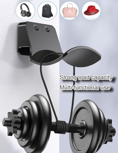 2-Pack Wall Mount Headphone Hanger, Adhesive Screw-in Headset Holder Hook, Under Desk Curved Headphone Stand for Gaming PC, PS5, Xbox Accessories, Black - color: Black A(2 Pack)