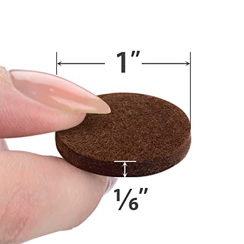 Felt Furniture Pads X-PROTECTOR - 48 Premium Floor Protector Chair Felts for Feet Wood Floors Best Hardwood Protect Your Hard Floors! (Brown) - size: 48 PCS 1" Brown, Round