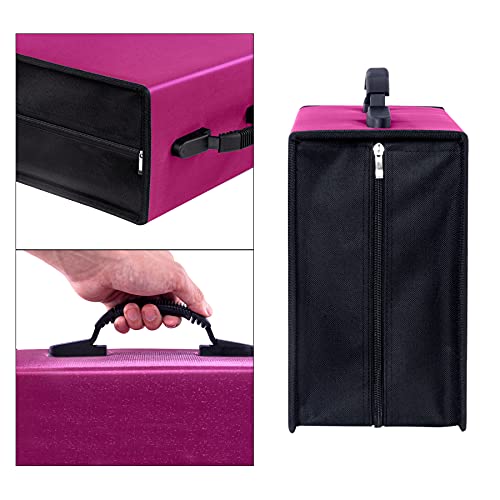 Siveit CD/DVD Binder, CD DVD Case Holder Binder 400 Capacity CD/DVD Wallet Storage Booklet Album Box (White Binder, Rose) - color: Rose, size: White binder