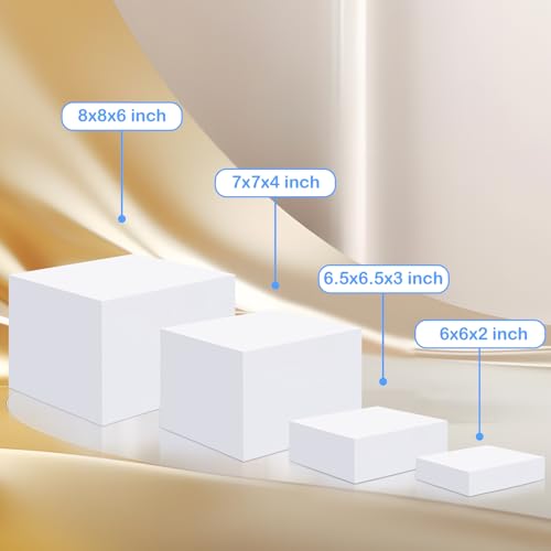 EI 4Pcs Acrylic Buffet Risers,High-end Classic Food Display Riser for Party,Dessert Table Display Set Heavy duty,Acrylic Cube Boxes Display Nesting Risers for Party,Catering,Jewelry Collectibles - size: 4 Pack