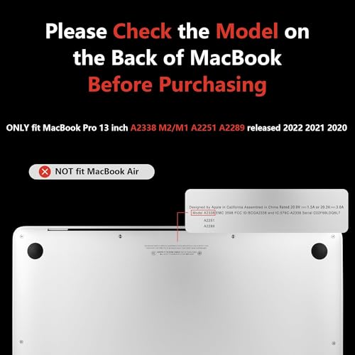 MEEgoodo for MacBook Pro 13 inch Case 2022 2021 2020 A2338 M2/M1 A2251 A2289 with Touch ID,Clear Laptop Hard Shell Cases with Keyboard Webcam Cover&Trackpad Film& Type C Adapter, Goose Farm & Bows - color: Goose Farm & Bows