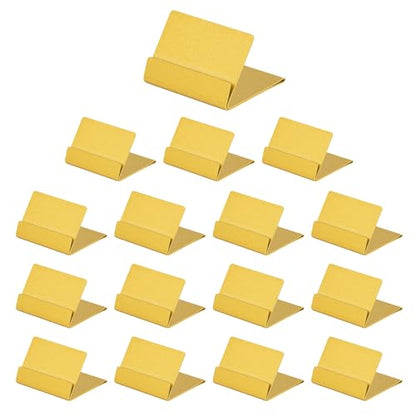 Urban Deco Table Card Holder Metal Place Card Holders Steel Card Holders for Photos, Food Signs, Memo Notes, Weddings, Restaurants, Birthday (Gold 16PK) - color: Gold 16pk