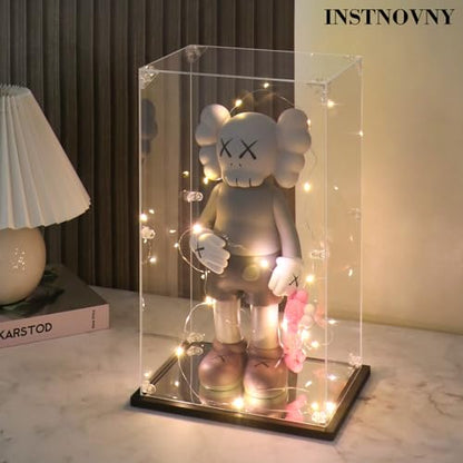 Acrylic Display Case, 13.8×11.8×23.8 Inch Clear Acrylic Display Box with Black Frame, Assemble Collectibles Display Case for Trophy, Action Figures, Dolls & Building Toys - size: 13.8*11.8*23.8inch