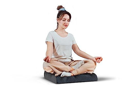 Kölbs Extra Large Seat Cushion Stylish Plush Velvet Cover XL Memory Foam for Office Chair, Floor Pillow Back Pain Coccyx Bruise Relief Carry Handle - size: XX-Large