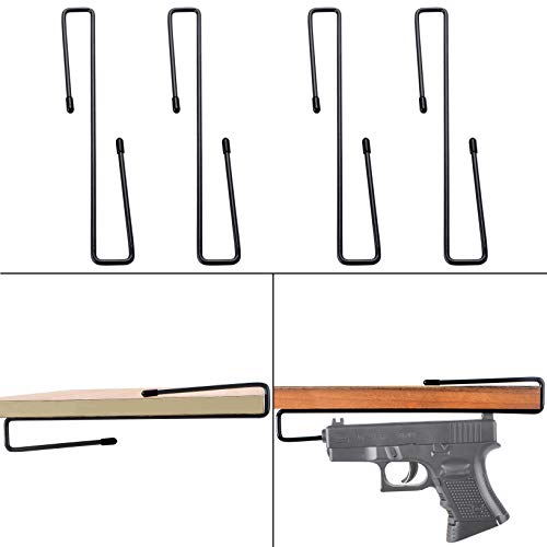 Adoreal 10 PCS Gun Rack, Pistol Rack for Gun Safe Shelf or Stack On Gun Cabinet, Gun Safe Accessory, Handgun Hanger Pistol Organizer for Display, Gifts for Hunters - style: 4 pack
