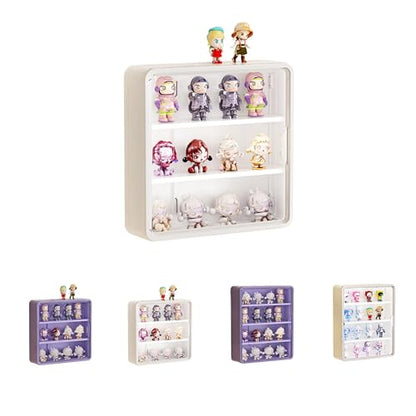 Blind Box Wall-Mounted Display Cabinet (White Small Size) - size: white small size