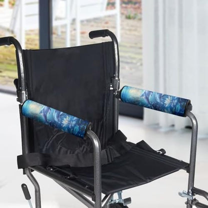 Wheelchair Armrest Pads Blue Dolphin Wheelchair Accessories Chair Arm Pads Universal for Wheelchair Armrests Office Transport Chairs Scooters - color: Blue Dolphin