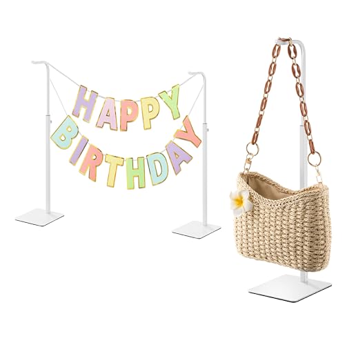 pickpiff Adjustable Purse Display Stands - White Tabletop Display Holder for Handbags, Wreaths and Banners, for Home Closets, Retail Displays and Vendor Booths (3-Pack) - color: White, size: 3 Pack