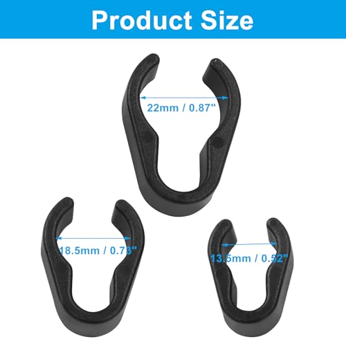 30Pcs Microphone Cable Clip, Durable Plastic Mic Clamps Microphone Stand Cable Holders, Universal Mic Boompole Clips for Setup/Fits 15/20/25mm Diameter Poles（15|20|25mm） - size: 15mm/20mm/25mm