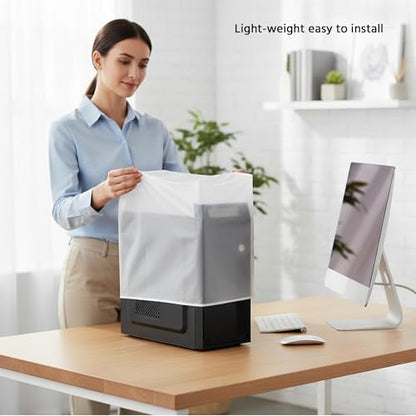 CPU Dust Cover See-Through Lightweight Waterproof Computer Desktop Office Work PC Small-Tower Full Body Protective Case - Small Size - size: 8Wx15.5Dx15.5H in