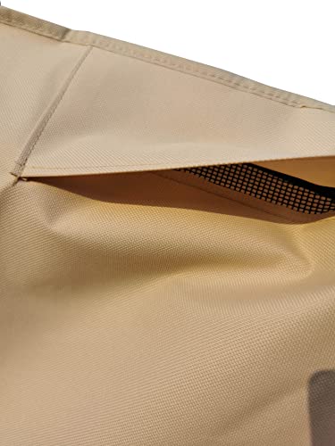 Waterproof 80-100 Qt Rolling Cooler Cart Cover Fits Most Patio Ice Chest Party Cooler Upto 43L x 22W x 32H inch-Beige - color: Beige, size: 43L x 22W x 32H inch