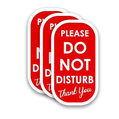 (3Pcs) Please Do Not Disturb Sticker – Funny Privacy Stickers for Office Door, Home Office, Zoom Meeting, Online Class, Workspace, Laptop Water Bottle Cup, Waterproof Vinyl Decal, 3" x 1.7" - color: Please Do Not Disturb Thank You