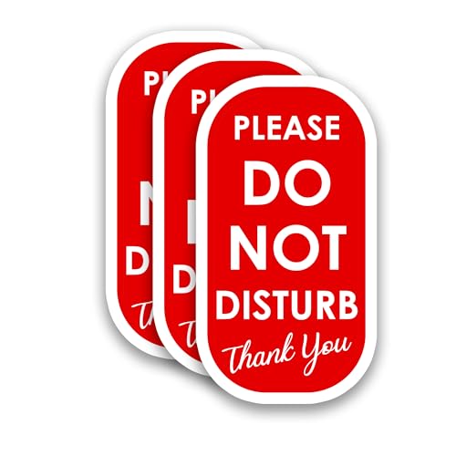 (3Pcs) Please Do Not Disturb Sticker – Funny Privacy Stickers for Office Door, Home Office, Zoom Meeting, Online Class, Workspace, Laptop Water Bottle Cup, Waterproof Vinyl Decal, 3" x 1.7" - color: Please Do Not Disturb Thank You