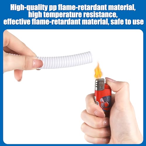 Kanayu Split Wire Loom Tubing Flame Retardant Wire Covering High Temperature Cable Sleeves Split Protector Cable Conduit for Industrial Electrical Automotive Marine(1/2''-50 ft,White) - color: White, size: 1/2''-50 Ft