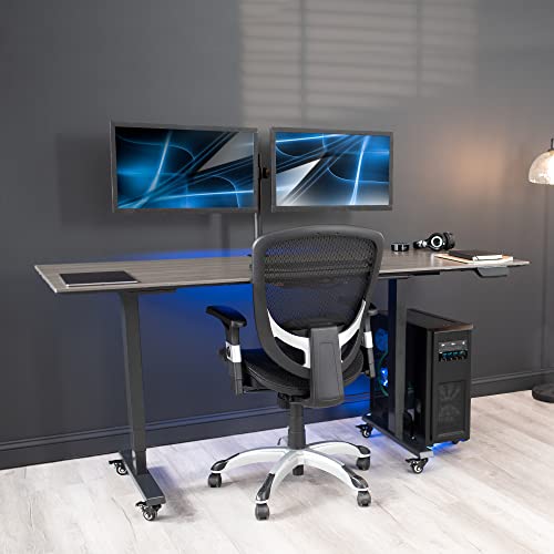 VIVO Large Computer Tower Desktop ATX-Case, CPU Steel Rolling Stand, 7.8 to 14 inch Wide Adjustable Mobile Cart Holder with Locking Caster Wheels, Gaming PC Holder, Black, CART-PC01L - style: Full Tower Cart