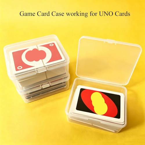 6PCS Card Case for UNO Card, Plastic Playing Card Case, Card Holder Box, Plastic Card Storage Box - color: 6 PCS Clear