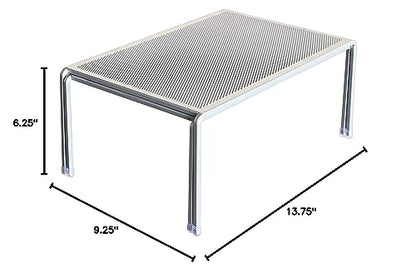 Deco Brothers Expandable Cabinet Shelf Organizer for Kitchen Cabinet and Counter, Grey - color: Grey