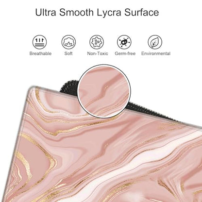 Gold Pink Marble Mouse Pad 24 x 12 inch Mousepad Gaming Desk Mat Large Computer Pad with Non-Slip Base Office Home Work - color: Small Pink Marble, size: 24''X12''