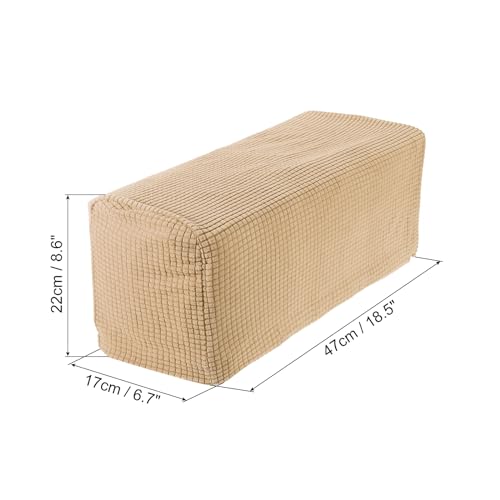 uxcell 2pcs Stretch Armrest Covers for Chairs/Sofas, Couch Arm Covers with Twist Pin, Furniture Protector Slipcovers Khaki - color: Khaki