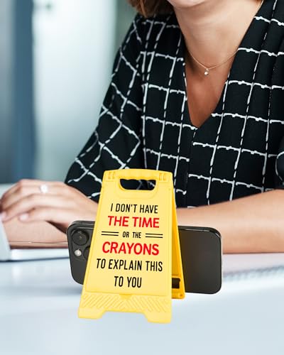 Funny Desk Shelf Decor, Don Time Crayons Explain Mini Desk Sign | Don Time Crayons Explain Sign, Funny Shelf Sign, Home Office Decor, Mini Desk Sign - style: Don't Have the Time