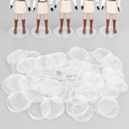 50 Pieces Round Clear Action Figure Display Stands Compatible with 3.75” MODERN Star Wars / MODERN Gi Joe / Marvel Legends Figure toy (Fit For 3.75 inch Modern SW/GI JOE/ML(37.5MM)) - color: Fit For 3.75 inch Modern SW/GI JOE/ML(37.5MM)