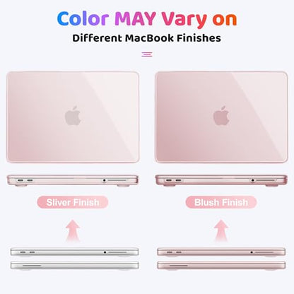 May Chen for MacBook Neo 13 inch Liquid Retina Display ((2026 Release A3404), Slim & Lightweight Protective Case with Screen Protector&Keyboard Cover&Dust Plug, Crystal Blush - color: Crystal Blush