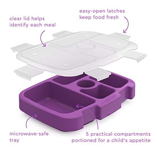 Bentgo Kids Tray with Transparent Cover (Purple) - color: Purple