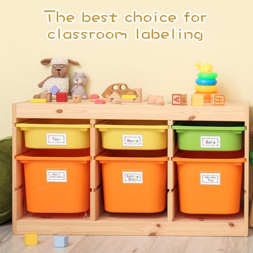 Jeyiour 100 Pcs Label Holders Adhesive Nameplate Pockets Storage Bin Labels Index Card Holder Shelf Plastic Peel Stick for Classroom Supermarket Bookshelf Library Student Box Drawer (4.3 x 6.5 Inch) - size: 4.3 x 6.5 Inch