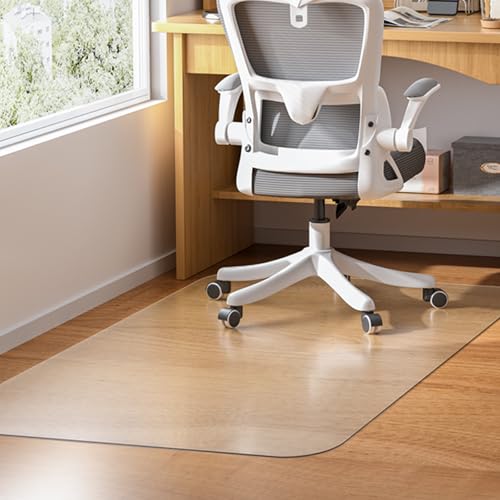 Office Chair Mat for Hardwood Floor - 30" X 48" PVC Clear Floor Protector Mat for Hard Floors, Non-Slip Desk Chair Mat for Home Office, Protects Laminate Tile Vinyl - Can't be Used on Carpet - size: 30" X 48" Hardwood