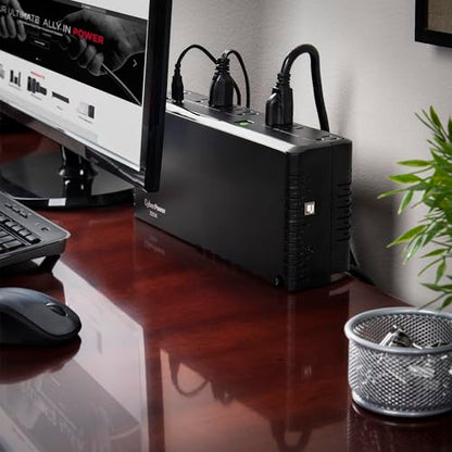 CyberPower SL700U Standby UPS Battery Backup and Surge Protector, 700VA/370W, 8 Outlets, Slim Profile, UL Certified - size: 700VA, style: Slim