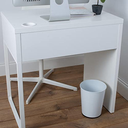 Bath Bliss 5 Liter Small Wastebasket | 2 Pack | Round Open Top | Trash Can | Bathroom | Bedroom | Kitchen | Office | Dorm | Disposal Waste Bin | Garbage | White - color: White, size: 2 Pack