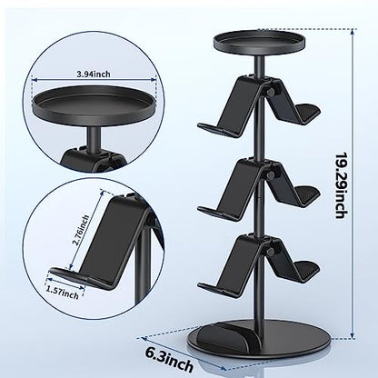 Game Controller Stand Headphone Holder, Multi Adjustable Game Controller Headset Hanger for All Universal Gaming PC Accessories, Xbox PS4 PS5 Nintendo Switch (4 Layers)