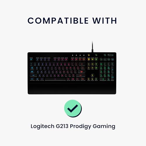 kwmobile Keyboard Cover Compatible with Logitech G213 Prodigy Gaming Dust-Proof Keyboard Case with Zipper – Dark Grey