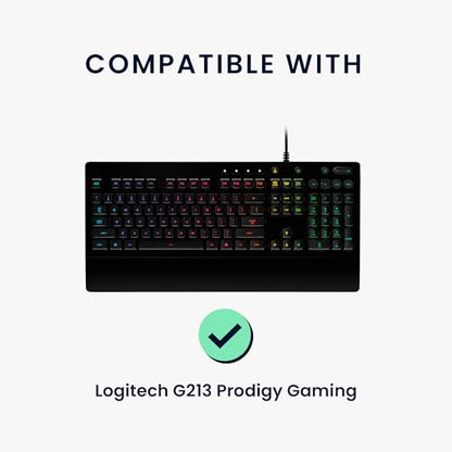 kwmobile Keyboard Cover Compatible with Logitech G213 Prodigy Gaming Dust-Proof Keyboard Case with Zipper – Dark Grey