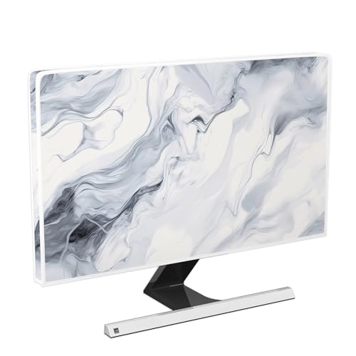 Waterproof Monitor Dust Cover 26, 27, 28 Inch Anti-Static Dustproof Protective Full Body Cover for Computer Screen Sleeve Compatible with iMac 26-28 Inch PC,Desktop and TV,Incanus Marble - color: Incanus, size: 26-28 Inch