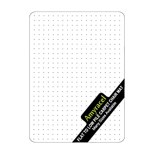 Amyracel Chair Mat for Carpet, 48" x 30" Clear Computer Desk Chair Mat for Low Pile Carpeted Floors, Easy Glide Plastic Floor Mat for Office Chair on Carpet Protection - color: Spiked Clear, size: 30" x 48" Rectangular