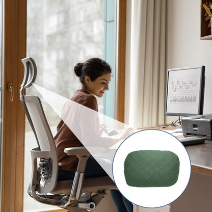 uxcell Office Chair Pillow Cover, Office Chair Headrest Attachment Mesh Removable Headrest Protector for Home Desk Computer Chairs, Bean Green - color: Bean Green