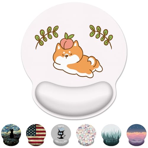 Ergonomic Mouse Pad with Wrist Support,Cute Pink Corgi Mouse Pad with Wrist Rest,Relieve Wrist Pain Mousepad Non-Slip Rubber Base,Cute Mouse Pads for Desk,Computers,Laptop,Office,Home,Accessories - color: Cute Pink Corgi