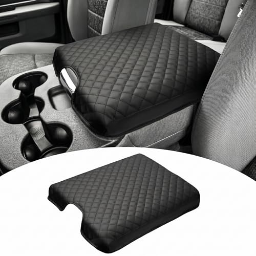 Shademax Center Console Cover for 2013-2018 Ram 1500 & 2013-2024 Ram 2500/3500/1500 Classic Accessories Armrest Cover Cushion Pad for Jump Seat Console Leather Armrest Seat Box Console Lid Protector - size: for Dodge Ram 2013-2026 Ram