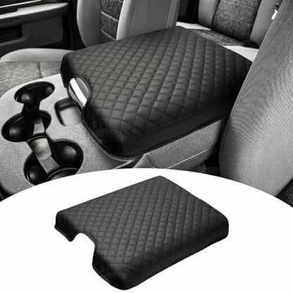 Shademax Center Console Cover for 2013-2018 Ram 1500 & 2013-2024 Ram 2500/3500/1500 Classic Accessories Armrest Cover Cushion Pad for Jump Seat Console Leather Armrest Seat Box Console Lid Protector - size: for Dodge Ram 2013-2026 Ram