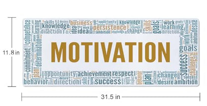 Motivation Gaming Mouse Pad XL Extended Large Desk Mat Big Mousepad Non-Slip Rubber Base Stitched Edge Long Desk Pad for Desktop PC Computer Gamer,31.5×11.8 Inch - color: Motivation