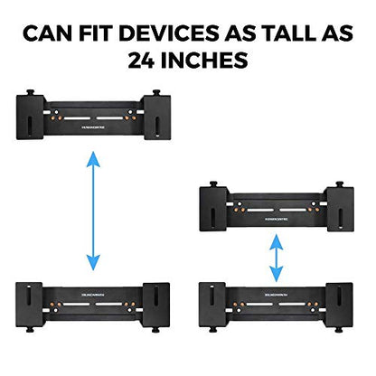 HumanCentric Adjustable Device Wall Mount, Cable Box and Modem Bracket, Adjustable Wall Adapter for Small and Wide or Narrow Devices Like Cable Boxes, Modems, DVD Players on The Wall Behind TV - size: Medium & Large