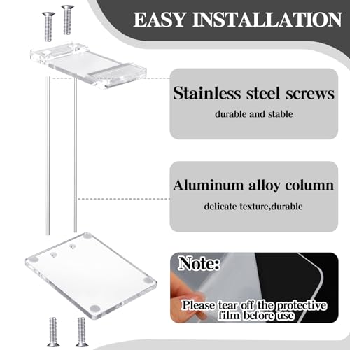Xuhal Acrylic Headphone Stand Headset Holder for Desk, Clear Acrylic Gaming Headset Stand Universal Headphone Holder for Desktop Display Office Accessories, with Metal Hardware(Rectangle) - style: Rectangle