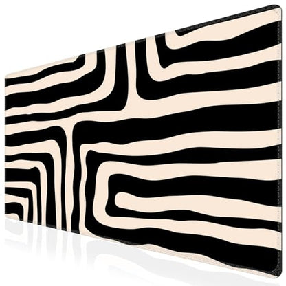 iCasso Gaming Mouse Pad (35.4x15.7 in), Large Stable Rubber Base Mousepad with Stitched Edges, Keyboard Mouse Mat for Work, Game, Office, Home - Curve - color: Curve